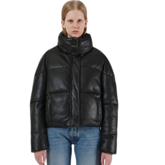 NWT Apparis Jemma Puffer Jacket in Noir Size Large - Picture 2 of 16